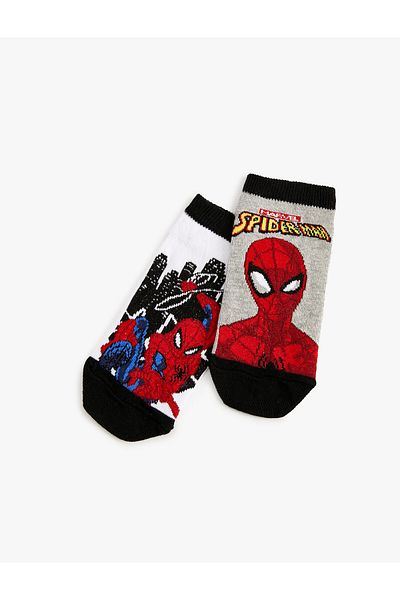 Koton Set de 2 șosete imprimate Spiderman cu licență