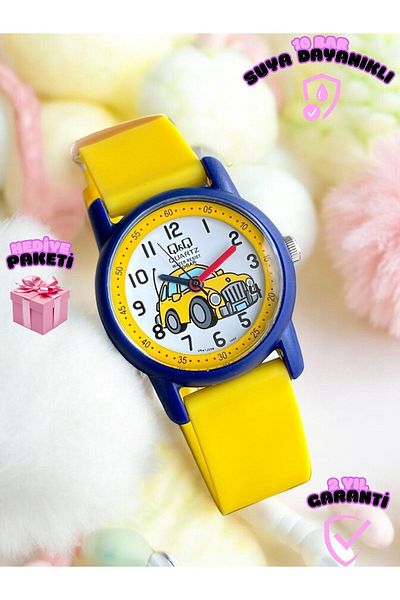 Q&Q Kids Eylence Wrist Watch with 10 Atm Water Resistant Silicone Bands - Vr41.009Y