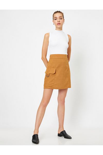 Koton Mini Skirt High Waist with Cargo Pocket