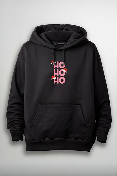 SM Satranç Medya Χο χο χο Πρωτοχρονιάτικο εμπριμέ Unisex Hoodie