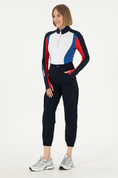 U.S. Polo Assn. Kadın Lacivert Jogger Fit Kanvas Pantolon 50291219-VR033