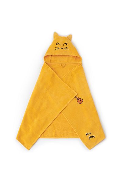 Milk & Moo Milk&Moo Tombish Cat Baby Kapuzenbadetuch aus Samt