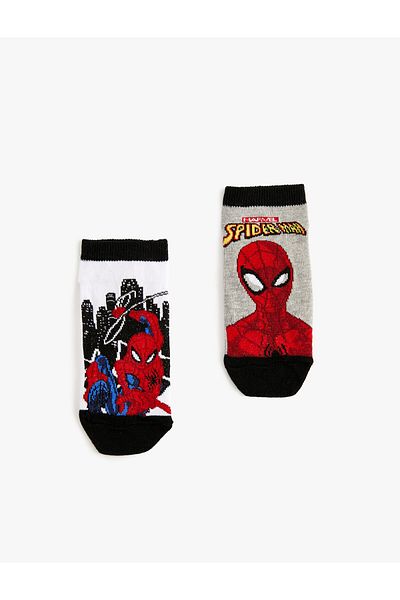 Koton Set de 2 șosete imprimate Spiderman cu licență