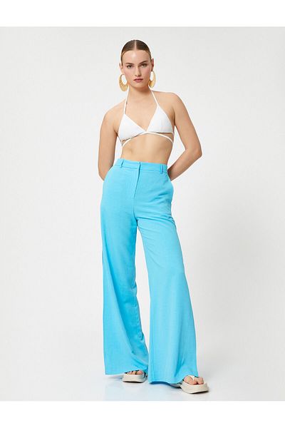 Koton Şahika Ercümen - Linen Palazzo Trousers