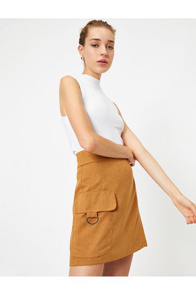 Koton Mini Skirt High Waist with Cargo Pocket
