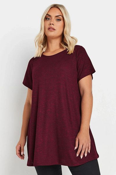 Stil Diva Μπλούζα με μισό μανίκι με λαιμόκοψη Plus Size 303619
