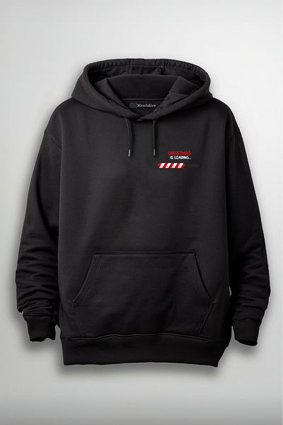 SM Satranç Medya Christmas İs Loading Πρωτοχρονιάτικο εμπριμέ Unisex Hoodie