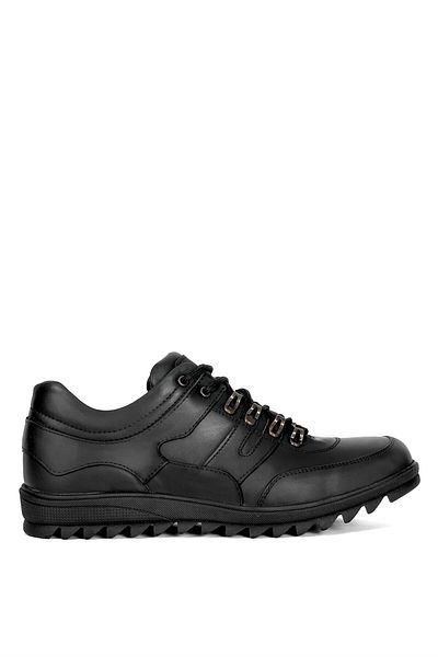 Ayakkabı Fuarı Elit Sldrp5152 - Men's Black Genuine Leather Casual Shoes