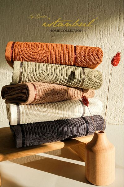 İyi Geceler İstanbul Σετ πετσετών 100% Cotton Babylon 5 τεμαχίων σε κουτί 50x90 cm
