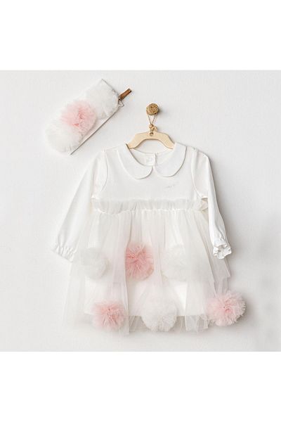 andywawa AC24500 - Ecru Color Petit Love Dress Band and Dress Set