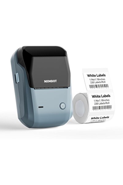 NiiMbot B1 Etiket Makinesi, Uzay Mavisi, Bluetooth Kablosuz Taşınabilir. Android, Ios Ve Pc Uyumlu