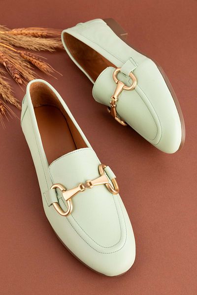 Gondol Genuine Leather Buckle Detailed Women's Ballerinas Tzr.23121