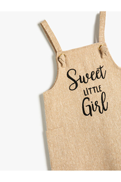 Koton Jile Elbise Kare Yaka İşlemeli Cep Detaylı