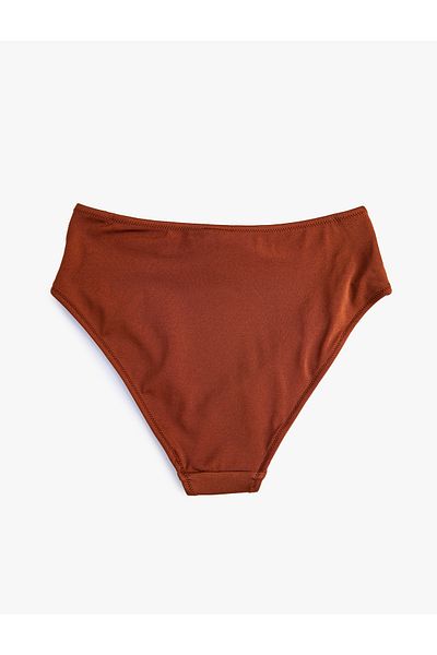 Koton Parte de jos de bikini cu talie înaltă, cu detaliu pentru accesorii cu lanț