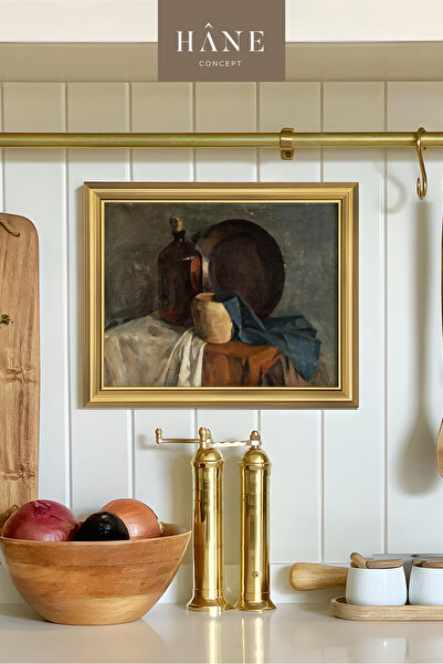 Hane Concept Vintage Mutfak Baskılı Çerçeveli Tablo, Galeri Duvarı, Sanatsal Baskı, Mutfak Dekor