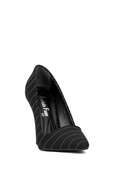 Ayakkabı Fuarı Black Satin Stiletto - Elite Mst1920S Women
