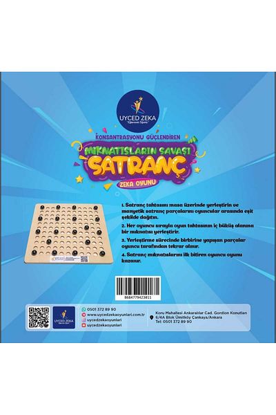 uyced üstün yetenekli çocuklar eğitim kurumları Battle of Magnets Chess - Magnetic Play Set