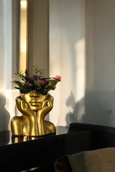 Evene Small Vase - Table Top and Home Decoration, Gold Antique Color Model 28