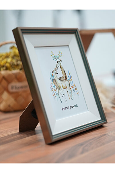 BSP BAKIR YEŞİL BEYAZ RENKLİ 13X18 CM RESİM ÇERÇEVESİ (CAMLI)