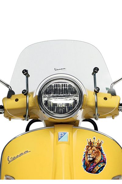MegaSticker Autocolant 13x9 Cm Regele Leu - Mașină, Motocicletă, Cască, Laptop, Geam