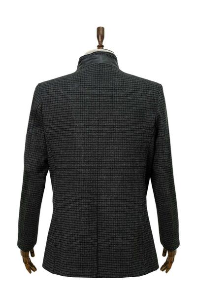 SÜVARİ Palton negru din lână cu carouri Süvari, cu ajustare confortabilă