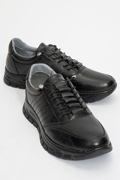 Modena Genuine Leather Orthopedic Rubber Rubber Laced Comfort Men's Leather Shoes Plm 062
