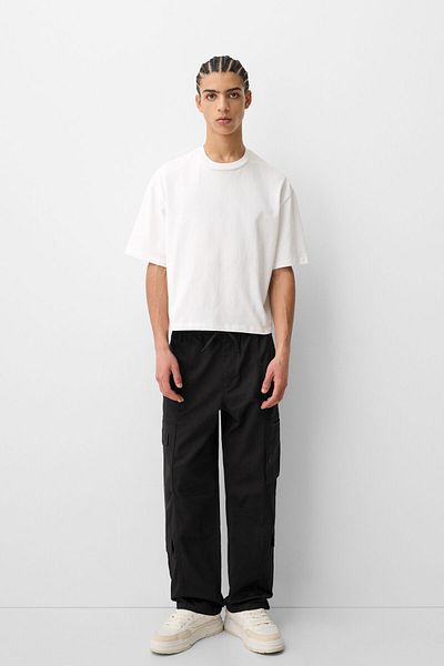 Bershka Wide-leg multi-cargo trousers