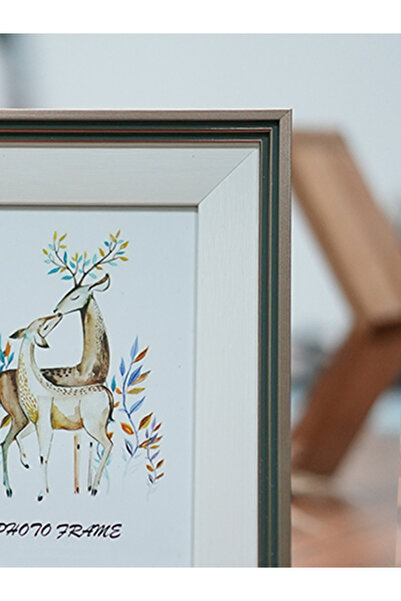 BSP BAKIR YEŞİL BEYAZ RENKLİ 15X20 CM RESİM ÇERÇEVESİ (CAMLI)