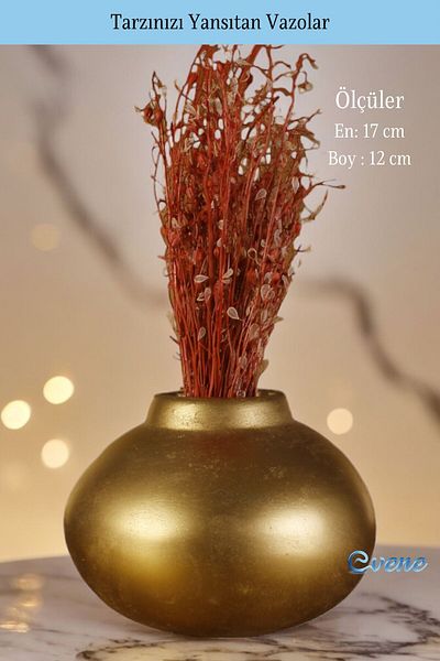 Evene Small Vase - Table Top and Home Decoration, Gold Color Model 36