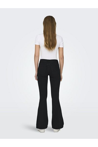 ONLY Black Reg Retro Flared Women's Pants - Onlreese Dnm Box 15309845