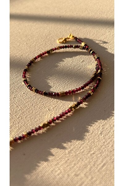 Doğaltaş Masalları Lal taşı minimal kolye