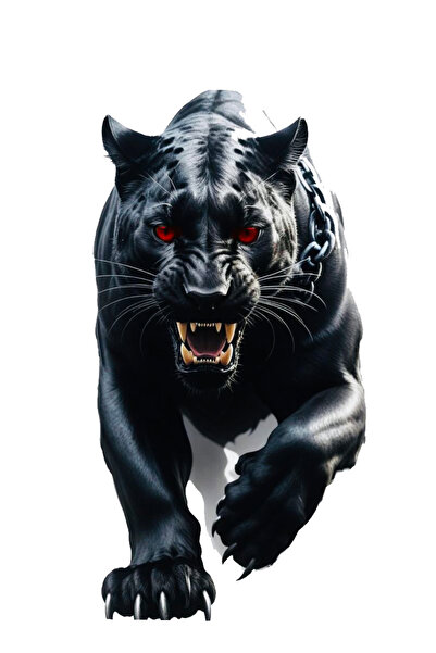 MegaSticker Vahşi Kara Panter Sticker Araba, Motorsiklet, Kask, Laptop, Cam S...