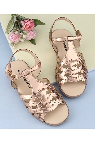 Pine kids Party Wear Sandals - Peach
