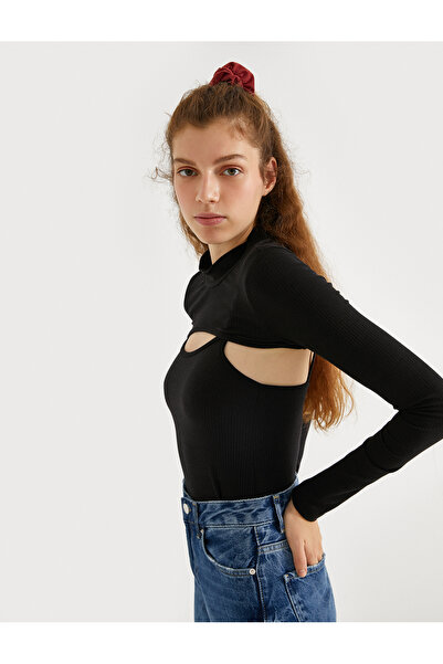 Koton Μακρυμάνικο μπλουζάκι σταντ γιακά