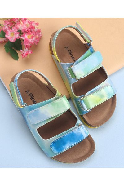 Pine kids Sandals with Velcro Closure - Blue