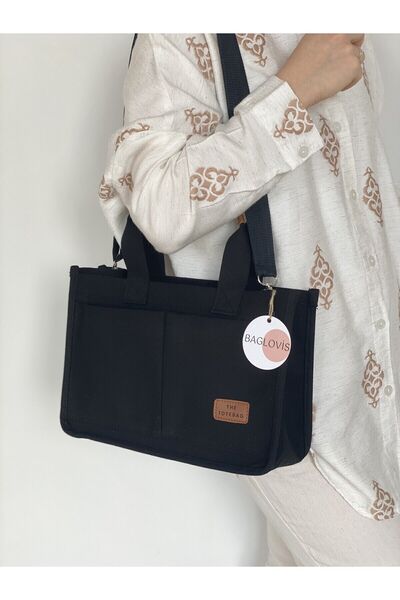 BAGLOVİS Canvas Shoulder Bag with Precepts