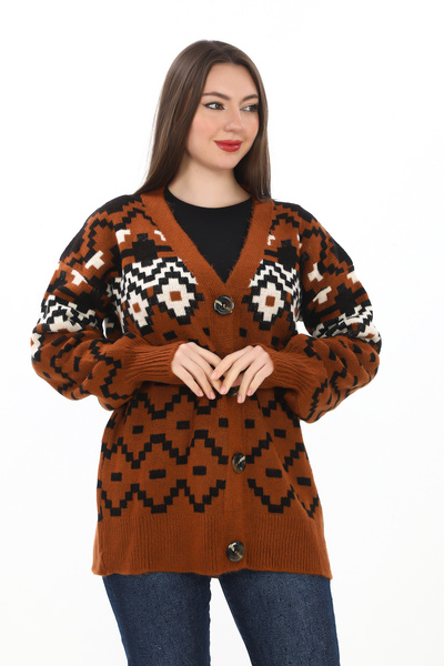 Kayaka triko Knitted Detailed Button Cardigan