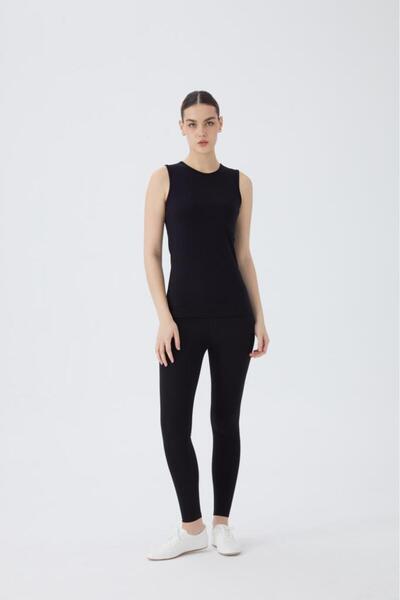 Almila Sleeveless Crew Neck Cotton Women's Body T-Shirt 2048