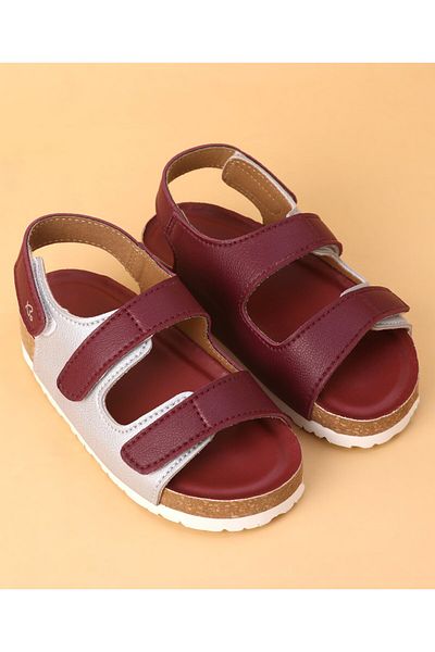 Babyoye Sandals  with Velcro Closure - Red