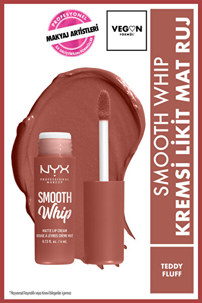 NYX Professional Makeup Smooth Whip Kremsi Likit Mat Ruj - Teddy Fluff