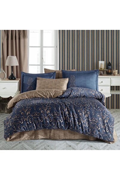 Hobby Çift Kişilik Saten Nevresim Gris Gold