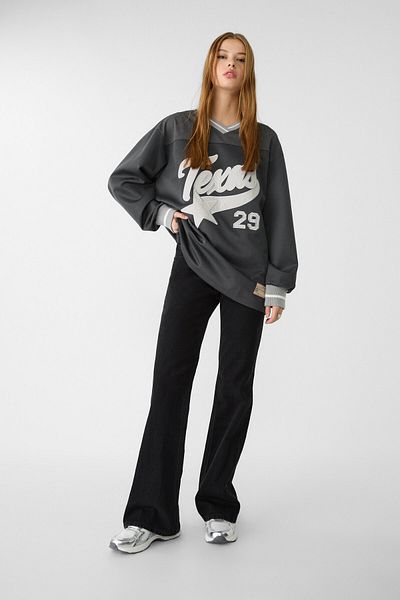 Stradivarius Embroidered Oversized T-Shirt