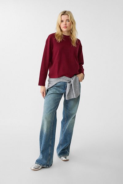 Stradivarius Crew Neck Knitted T-Shirt