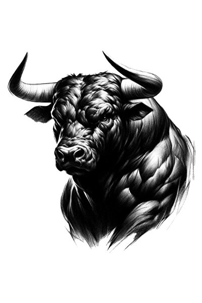 MegaSticker Kara İspanyol Boğa Sticker Araba, Motorsiklet, Kask, Laptop, Cam ...