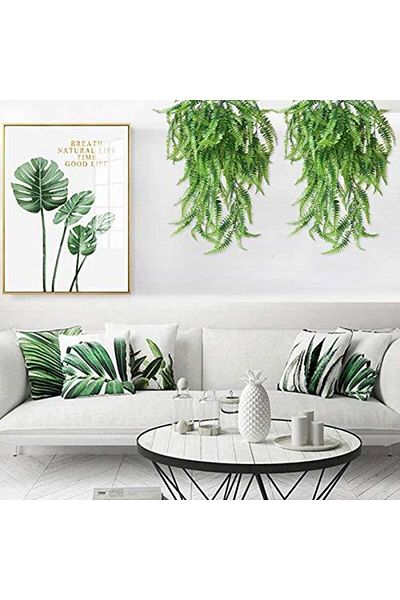Nettenevime Τεχνητό λουλούδι κρεμαστό Boston Fern Τεχνητό Μπατόν Ty70 Πράσινο