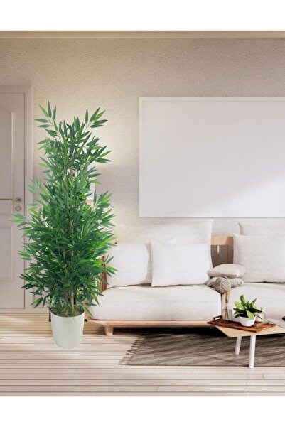 Nettenevime Yapay Bambu Ağacı 5 Sopalı 150cm Yoğun Yapraklı