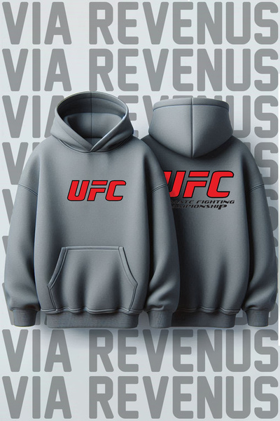 Vordevia UFC Ultimate Fighting Championship - سويت شيرت بقلنسوة مطبوع من الأم...
