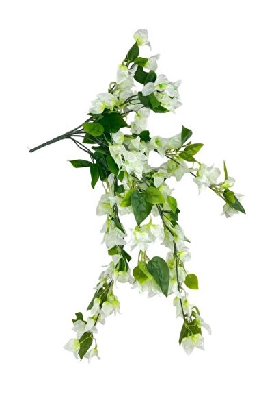Nettenevime Yapay Çiçek Beyaz Begonvil Çiçeği 8Dallı 70cm Sarkan Çiçek