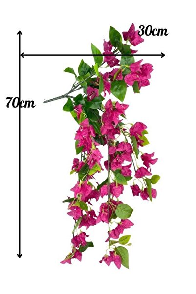 Nettenevime Yapay Çiçek Fuşya Begonvil Çiçeği 8Dallı 70cm Sarkan Çiçek
