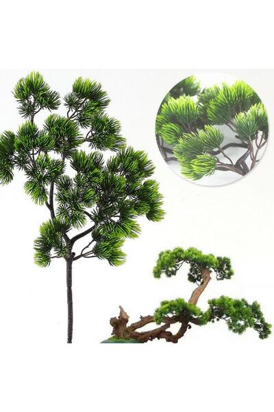 Nettenevime Yapay Çiçek Bonzai Dalı Çam Iğneli Bonsai Yaprakları Dekoratif Yapay Bitki